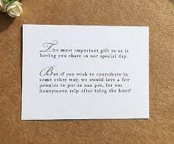 Wedding Poem Card Inserts Wedding Invitations Money Cash Gift Honeymoon Ebay Wedding Poems Wedding Gift Money Wedding Invitation Poems