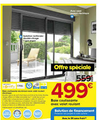 Tarifs des professionnels, coût de la baie vitrée en fonction des matériaux qui la composent. Offre Baie Coulissante Aluminium Avec Volet Roulant Electrique Chez Castorama
