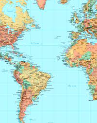 Atlantic Ocean Countries Map Detailed Map Of Atlantic Ocean With Cities