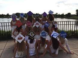 High School Graduation Caps Decorated With Name Symbol Of Future Col Graduation Cap Decoration High School Graduation Cap High School Graduation Cap Decoration