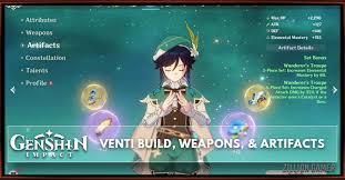 There are 450 genshin impact venti sticker for sale on etsy, and they cost $4.60 on average. Venti Build Weapons Artifacts Genshin Impact Zilliongamer