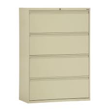 Check out our file cabinet handles selection for the very best in unique or custom, handmade pieces from our shops. Sandusky 800 Series 36 In W 4 Drawer Full Pull Lateral File Cabinet In Putty Lf8f364 07 The Home Depot