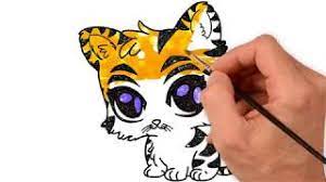 Wear a mask, wash your hands, stay safe. How To Draw Cute Animals With Big Eyes Coloring Page Draw Animals Tiger Cute Step By Step Easy Youtube