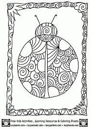 Beautiful Ladybug Doodle Art Coloring Page For Adults Letscolorit Com Ladybug Coloring Page Detailed Coloring Pages Abstract Coloring Pages