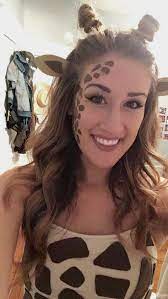Giraffe Makeup Giraffemakeup Halloween Diy Halloweenmakeup Giraffe Costume Carnival Costumes Animal Costumes