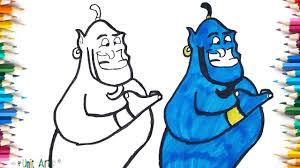 Tips for drawing disney characters: How To Draw Genie Aladdin Movie Character Drawing Easy Step By Step Movie Character Drawings Character Drawing Easy Drawings