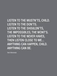Shel Silverstein Quot Listen To The Mustn 39 Ts Quot Poem Print Shel Silverstein Poems Listening