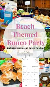 Coconut water with decorative umbrella (via pinterest) 2. Beach Themed Bunco Party Carrie S Experimental Kitchen