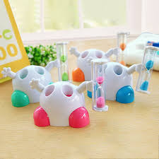 baby care szczoteczki do zebow z klepsydra czasomierz z tworzywa sztucznego dziecko kreskowka 1 pc 2 kol toothbrush holder kids brush teeth kids brushing teeth