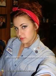 Rosie touchstone collection with metal rivets, antique. Awesome Homemade Rosie The Riveter Costume You Can Do It