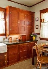 Restored Cabinets In A Renovated Craftsman Kitchen Bungalow Kitchen Vintage Kitchen Cabinets Kitchen Cabinet Styles