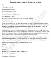 Cover letter sample for uk visitor visa. Sample Invitation Letter For Tourist Visa For Sister