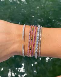 Rainbow Sapphire Tennis Bracelet Tennis Bracelet Diamond Tennis Bracelet Rainbow Sapphires