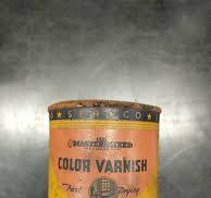 vintage SEROCO Tin Can Color Varnish Master Mixed 1/2 Pint 2681 Dark Oak Sears