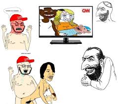 Post 5118899: Amerimutt Feels_Guy happy_merchant jew MAGA meme Sheeit  soyjak Tyrone Wojak