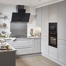 Wood look porcelain tiles are engineered to give kitchen floors a natural warmth and feel that can withstand spills and stains. Goodhome Garcinia Matt Stone Integrated Handle Shaker Highline Cabinet Door W 500mm T 20mm Diy At B Q
