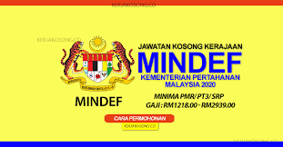 Kementerian pertahanan malaysia antara yang menerima bajet paling kurang berbanding kementerian yang sama di negara lain. Jawatan Kosong Kementerian Pertahanan Malaysia Mindef 2020 Minima Pmr Srp Pt3