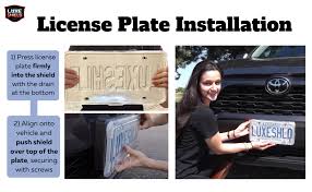 Unreadable tag = no ticket. Amazon Com Luxe Shield Blue License Plate Cover Incl Stainless Steel Screws Durable And Weatherproof Design Proudly Made In The Usa One License Plate Cover Automotive