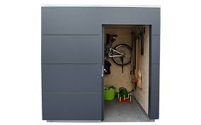 Metz Gardenhouse Gartenhaus Mit Flachdach Geratelager Dachbegrunung Kubus Cube Hpl Fassadenplatten Exklusiv Desi Gartenhaus Design Gartenhaus Haus Und Garten