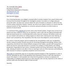 In his letter to acting secretary chad f. Letter To Secretary Betsy Devos Stetson Sga