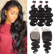 Unice Hair Icenu Series Brazilian Hair Weave 3 Bundles With Closure 6x6 Body Wave Bundles With Lace Closure Human Hair Virgin Hair Extension