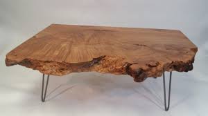 Welland natural edge coffee table small, hairpin coffee table, natural wood end table, wood slab table 28 l x 20 w x 20.5 t. Bespoke Slab Coffee Tables Table De Salon Made To Order Brad Quarles Ebeniste Renovation Parquets