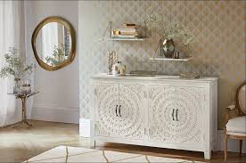 Buffet 4 Portes Mannar En Manguier Massif Blanc Sculpte Buffet Maisons Du Monde Iziva Com Buffet Maison Buffet Blanc Maison Du Monde
