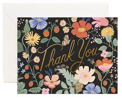 Cmecial 50pcs 10x8x4.7 thank you gift bags bulk, thank you bags for business small, sturdy brown paper gift bags with handles bulk, thank you paper bags with handles bulk, small gift bags, retail bags. Strawberry Thank You Card Greeting Card Online Shop Rifle Paper Co Deutschland Captain Card