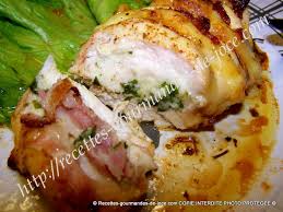 Filets De Poulet Farcis Au Fromage Lard Et Beurre Persille Food Chicken Meat