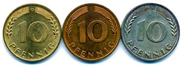 März 1948 per erlass in frankfurt am main gegründet. 10 Pfennig 1949 J Auf Eisenschrotling Deutsches Munzenforum