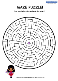 Word searches, crossword puzzles, word problems, and word jumbles come together for an entertaining learning experience. Alice Star Maze Puzzle Worksheets For Kindergarten First Second Grade Puzzles Worksheets Schoolmykids Com