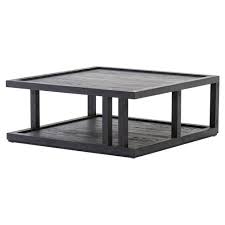 The oval shape of the leick home oval coffee table with drawer in black ensures this piece has plenty of space for display and storage. Cally Modern Classic Black Oak Square Coffee Table 31 W 40 W Kathy Kuo Home