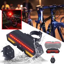 Bicycle Bike Rear Tail Laser Led Indicator Turn Signal Light Wireless Remote Tail Light Usb Charging Sale Banggood Com