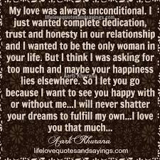 Quotes About Unconditional Trust 26 Quotes I through each day happily, and that's because of how much love i have for you. quotes about unconditional trust 26