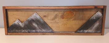 Reclaimed Wood Mountain Wall Art Rustic Wood Mountain Wall Etsy Reclaimed Wall Art Mountain Wall Art Reclaimed Wood Art