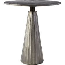 Paramount Marble Pedestal Table 28 Silver Grey Cb2 In 2020 Marble Pedestal Table Modern Dining Table Pedestal Table