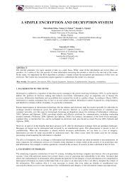 But whenever i asked them about what is the difference in this url some characters have a special meaning like the ?& characters. Pdf A Simple Encryption And Decryption System