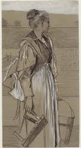 Winslow Homer A Milkmaid 1874 1875 Chalk And Opaque Watercolor On Wove Paper Addison Gallery Of American Art Winslow Homer Renaissance Art Paintings Art