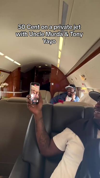 Exclusive: 50 Cent Soars High on a Private Jet with Uncle Murda & Tony Yayo
