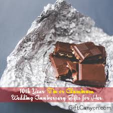 10th wedding anniversary gifts for wife. 10th Year Tin Or Aluminum Wedding Anniversary Gifts For Her Gift Canyon