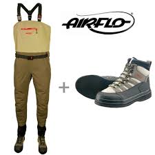 Airflo Airweld Stocking Foot Waders With Airlite Wading Boots Save 45