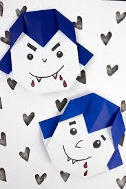How To Fold Easy Origami Vampires Halloween Origami Thanksgiving Coloring Pages Origami Easy