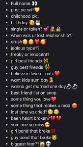 Get To Know Me Snapchat Questions Snapchat Story Questions Snapchat Question Game If you post a picture on your snapchat account, it stays there for a good 24. snapchat questions snapchat story