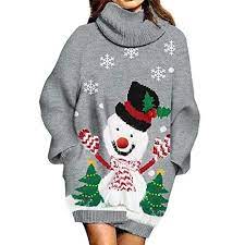 Pour ceux qui ont déjà une aversion pour le déguisement, l'idée d'acheter, avec ses deniers durement gagnés, un pourtant, avant d'être l'objet de moqueries, ces pulls de noël, étaient des symboles d'affections. Ho Ho Ho Les Mains Robe Pull De Noel Femme