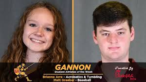 Arre, Graeber named Gannon Chick-fil-A Student-Athletes of the Week