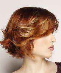 Auburn hair blonde highlights | this. Short Straight Red Hairstyle With Side Swept Bangs And Light Blonde Highlights