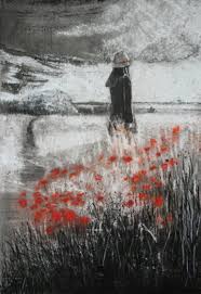 Amongst Poppies Study Drawing Landscape Drawings Fine Art Art