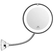 Flexible Light Up Mirror 10x Magnification 360 Degree Rotating Makeup Mirror