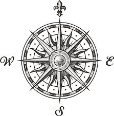 Black And White Compass Clipart Png Points West Fine Books Used And Rare Compass Tattoo Wind Rose Compass