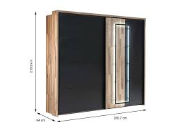Die frontelemente sind mit einem ornamentmuster versehen. Forte Sirius Crown Kleiderschrank Mit Beleuchtung Mobel Letz Ihr Online Shop